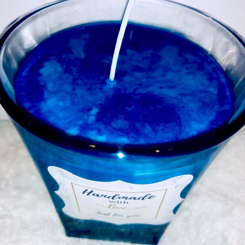 “BLUE DREAM” CANDLE, premium fragrance candle highly scented dreamy blue scent